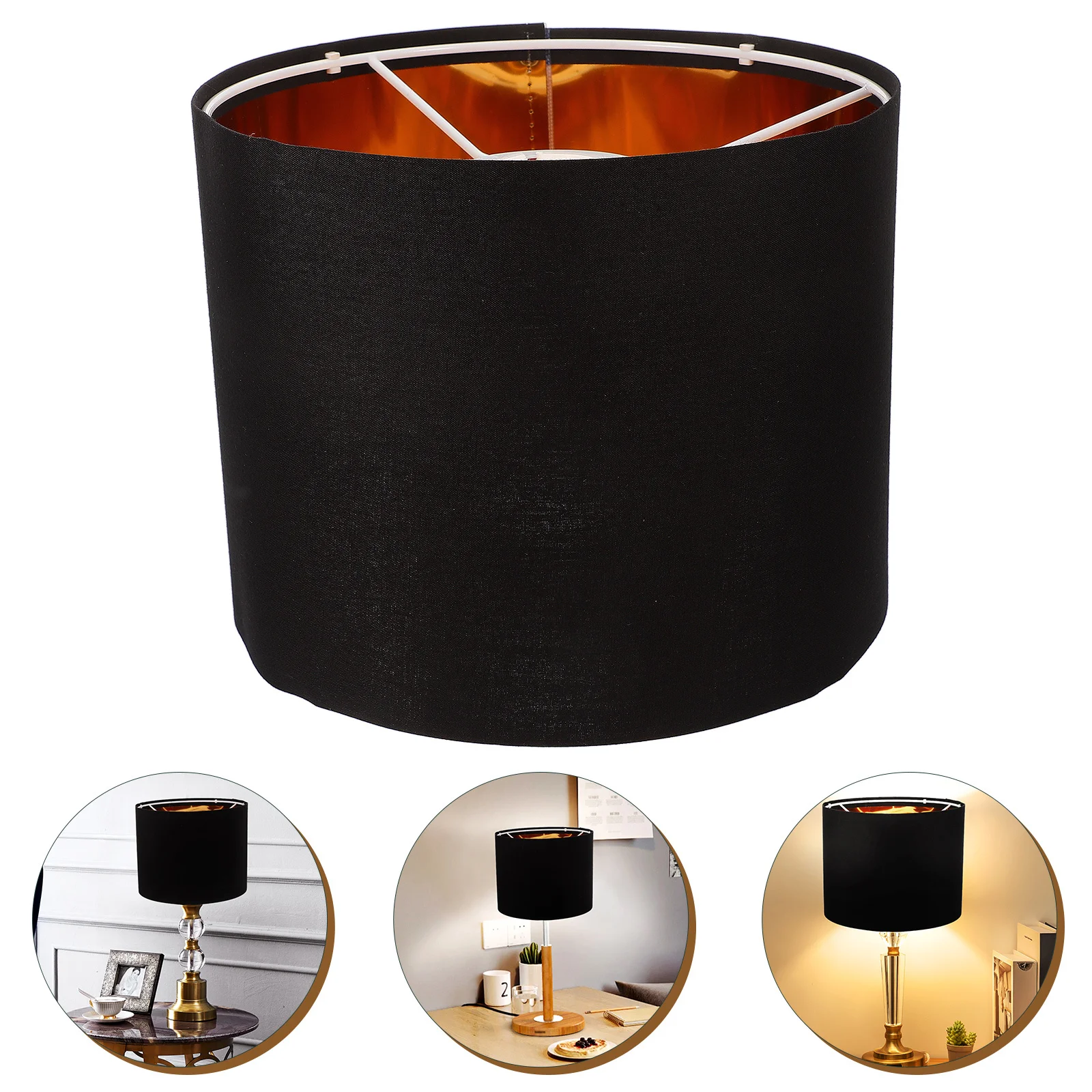 

Round Linen Lampshade Pendant Light Cover Easy to Install for Home Decor Table Light Shade Lamp Shade Lamp Cover
