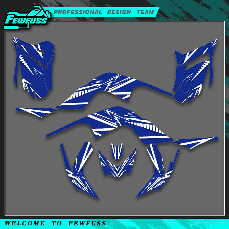 

Fewfuss Graphics Decals Stickers Motorcycle Background Custom Number For YAMAHA RAPTOR 700 2006 2007 2008 2009 2010 2011 2012