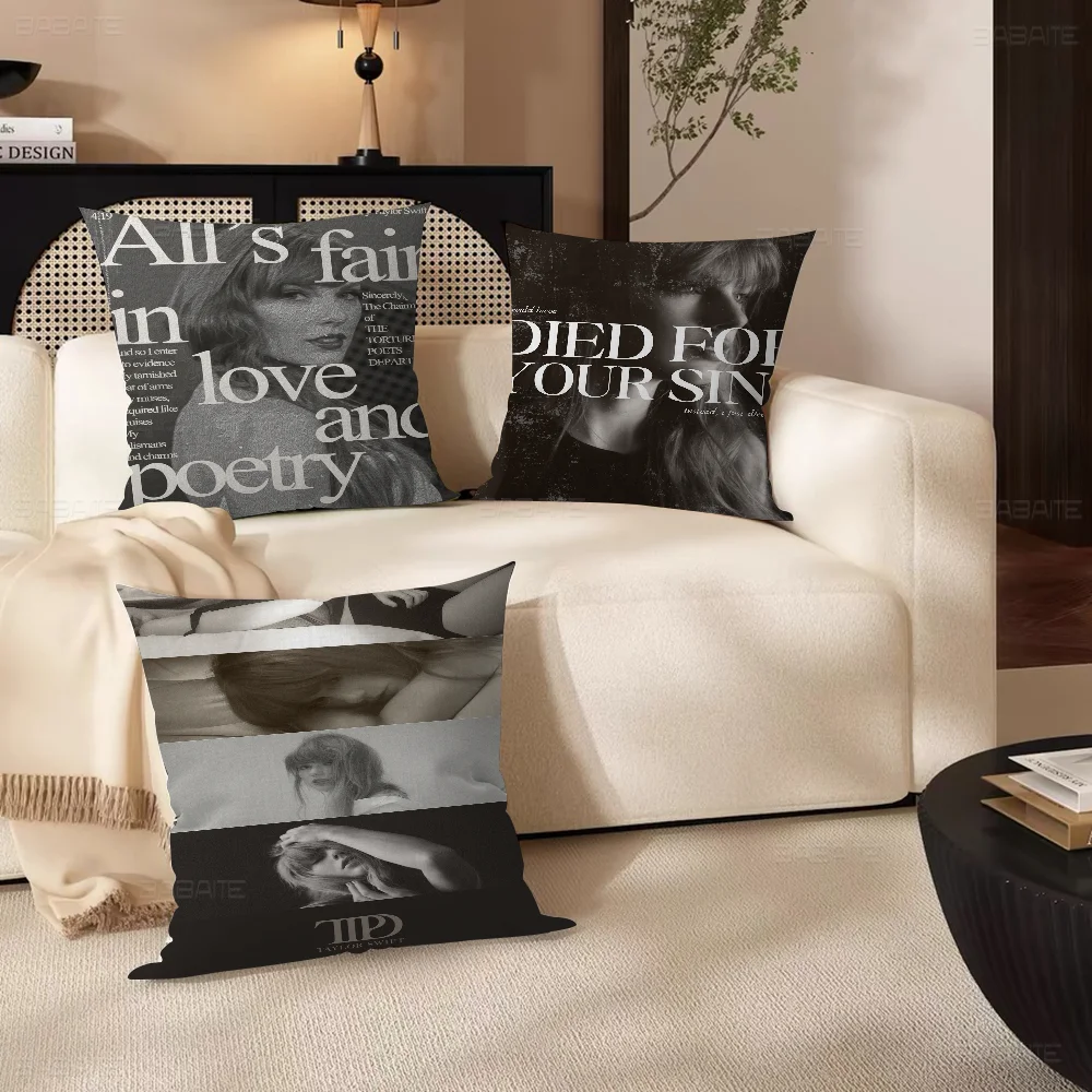 

T-Taylors THE TORTURED POETS DEPARTMENT S-Swifts Pillow Cover Design cushion Cover decor Holiday Decorati