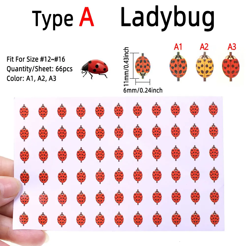 1Sheet Artificial Realistic Insect Wing Fly Tying Material Ladybug Wasp Cicada Bottle fly For Dry Wet Trout Fishing Lure Baits