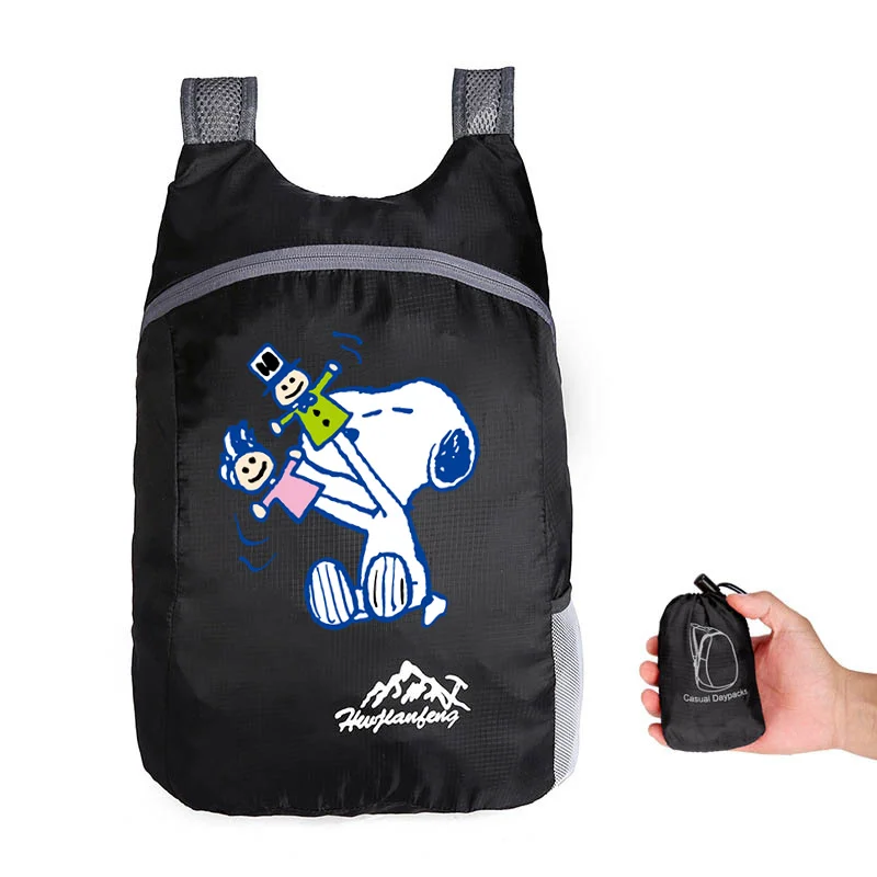 Snoopies Cartoon Multifunctional Backpack 2024 New Outdoor Mountaineering Folding Bag Leisure Camping Sports Hiking Backpacks