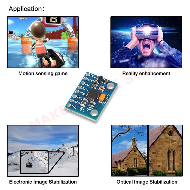 6Pcs GY-521 MPU-6050 MPU6050 Modul Kit,6 DOF MPU-6050 3 Axis Beschleunigungsmesser-technologie Gyroskop Sensor Modul 16Bit für Raspberry Pi