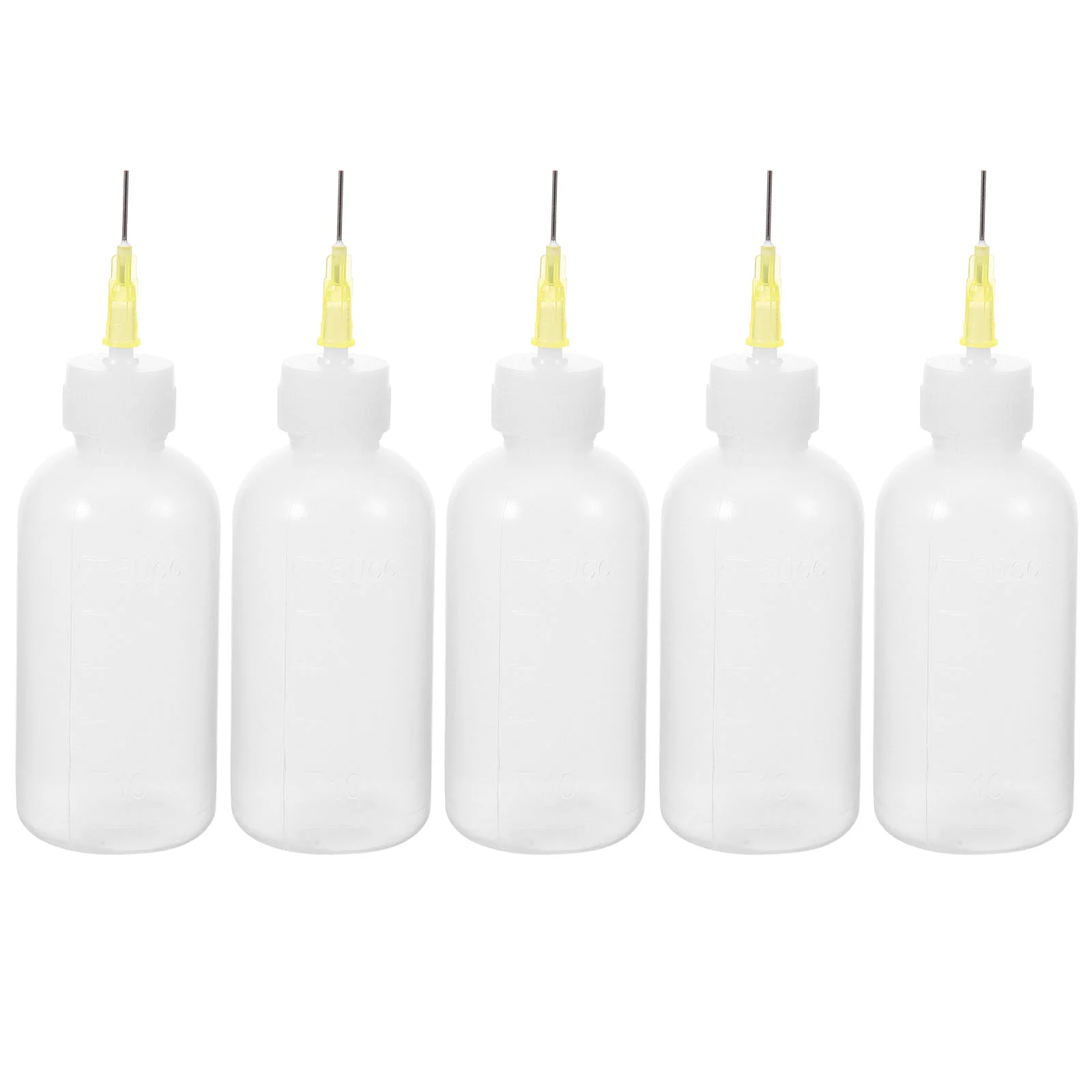 

5 Pcs Squeeze Bottles Pointed Needle Tip Pottery Glaze Other Supplies White Applicator