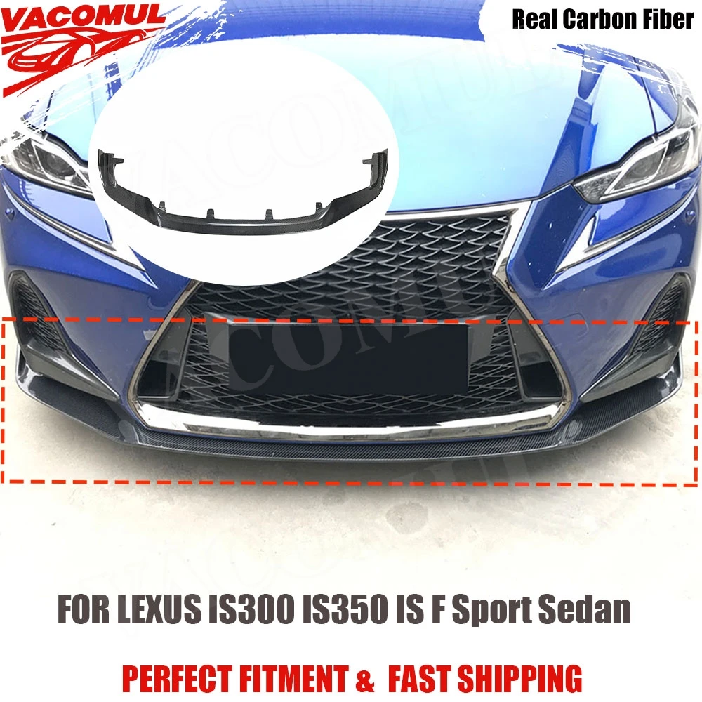 

VACOMUL Real Carbon Fiber Front Bumper Lip Spoiler Protector Body Kits for LEXUS IS300 IS350 IS F Sport Sedan 4 Door 2017 2018