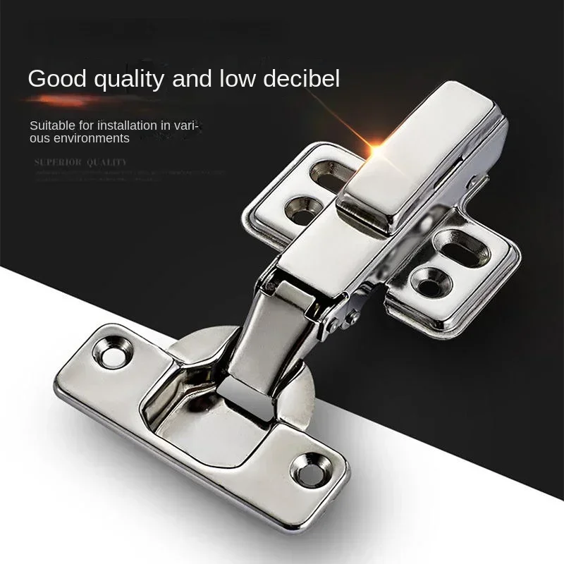 1pcs Hinge Soft Closing Full Overlay Door Hydraulic Hinges No-Drilling Hole Clip-On for Cabinet Cupboard Furniture Hardware