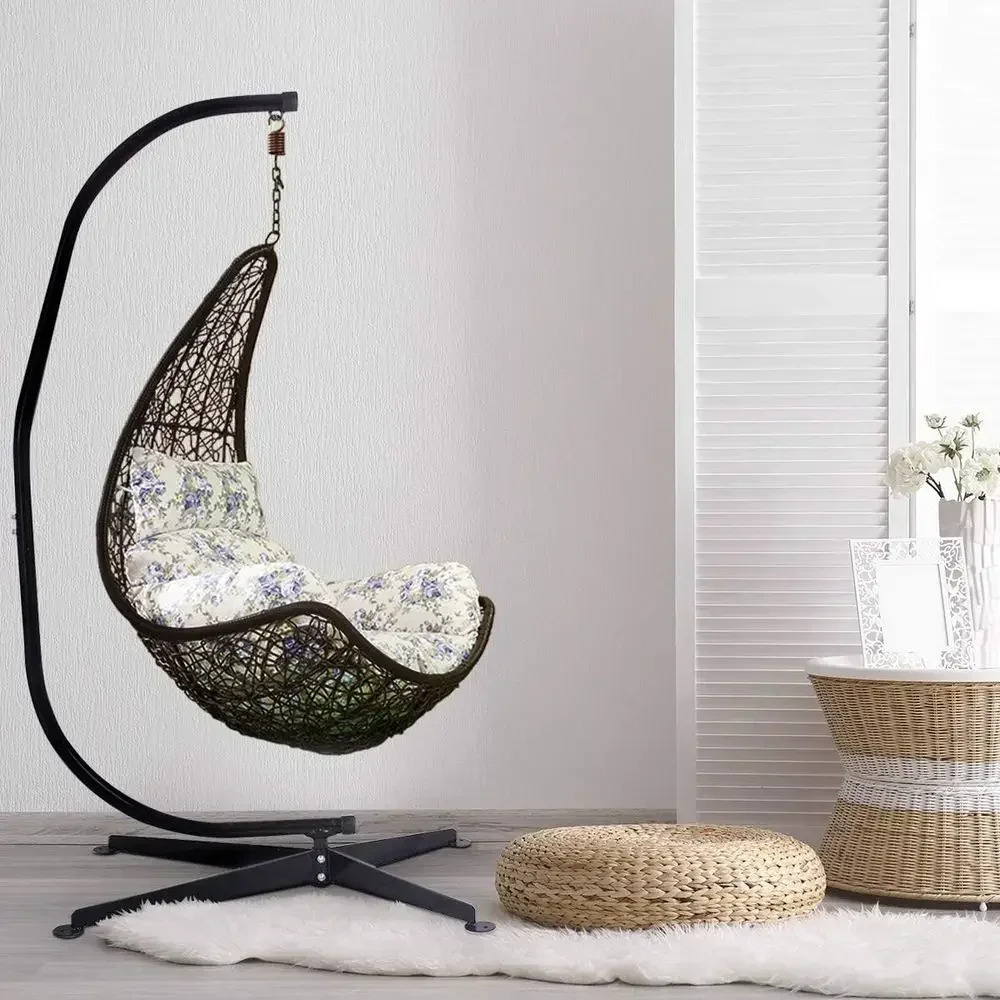 Heavy-Duty Steel Hammock Stand, 360° Rotating Egg Chair Hanger, 2 Diameter, 81.5 Tall for Indoor or Outdoor Use
