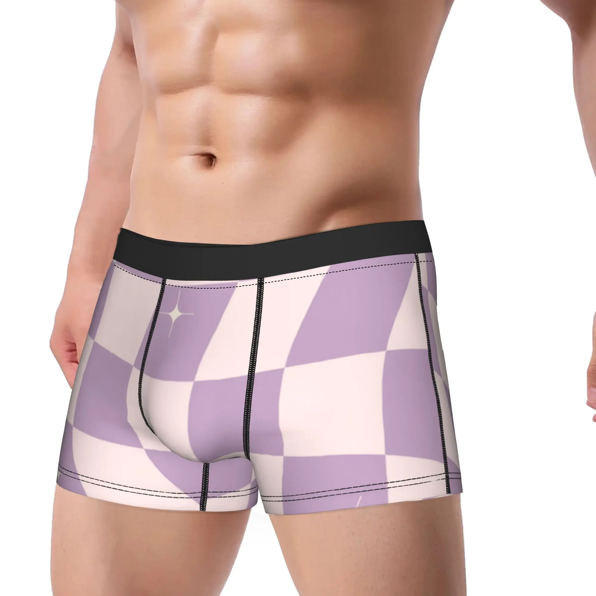 Check Pattern (3) Checkerboard Underpants Homme Panties Man Underwear Comfortable Shorts Boxer Briefs