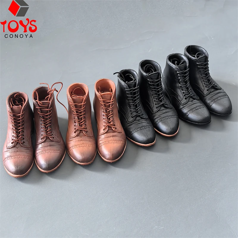Bottes en caoutchouc à échelle 1/6, chaussures solides, modèle adapté au corps de figurine de soldat masculin de 12 pouces avec pieds détachables, poupées