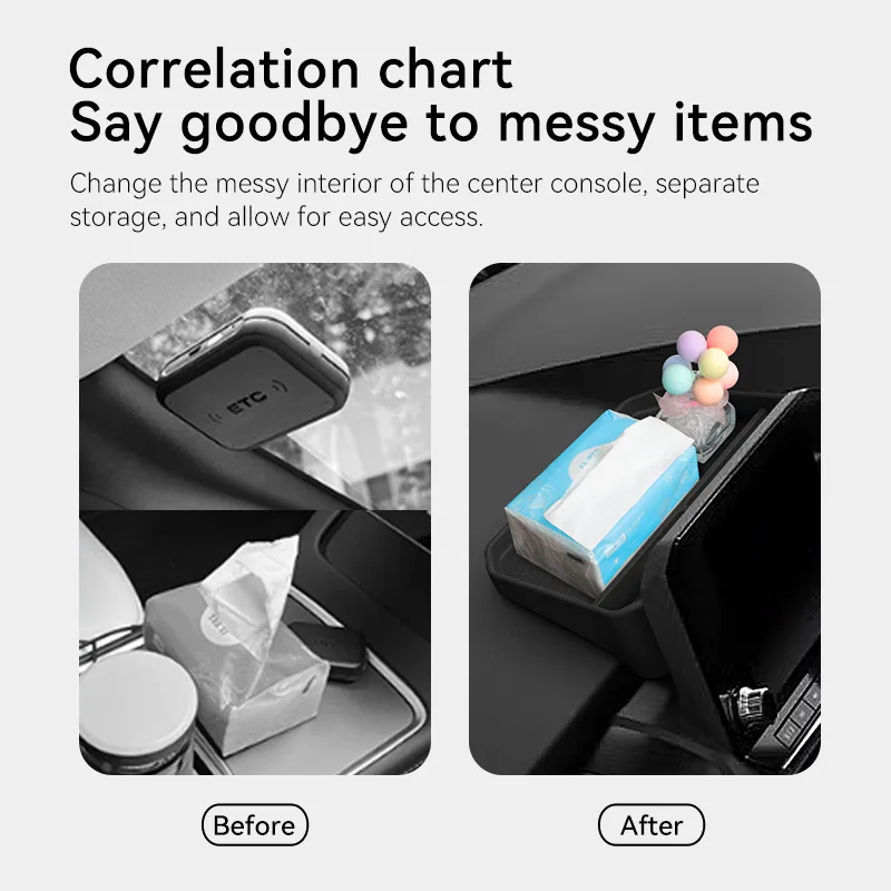 مناسبة لـ 24-25 ميتسوبيشي تريتون صندوق تخزين شاشة التحكم المركزي تخزين السيارة مجموعة تعديل لوازم السيارة الداخلية