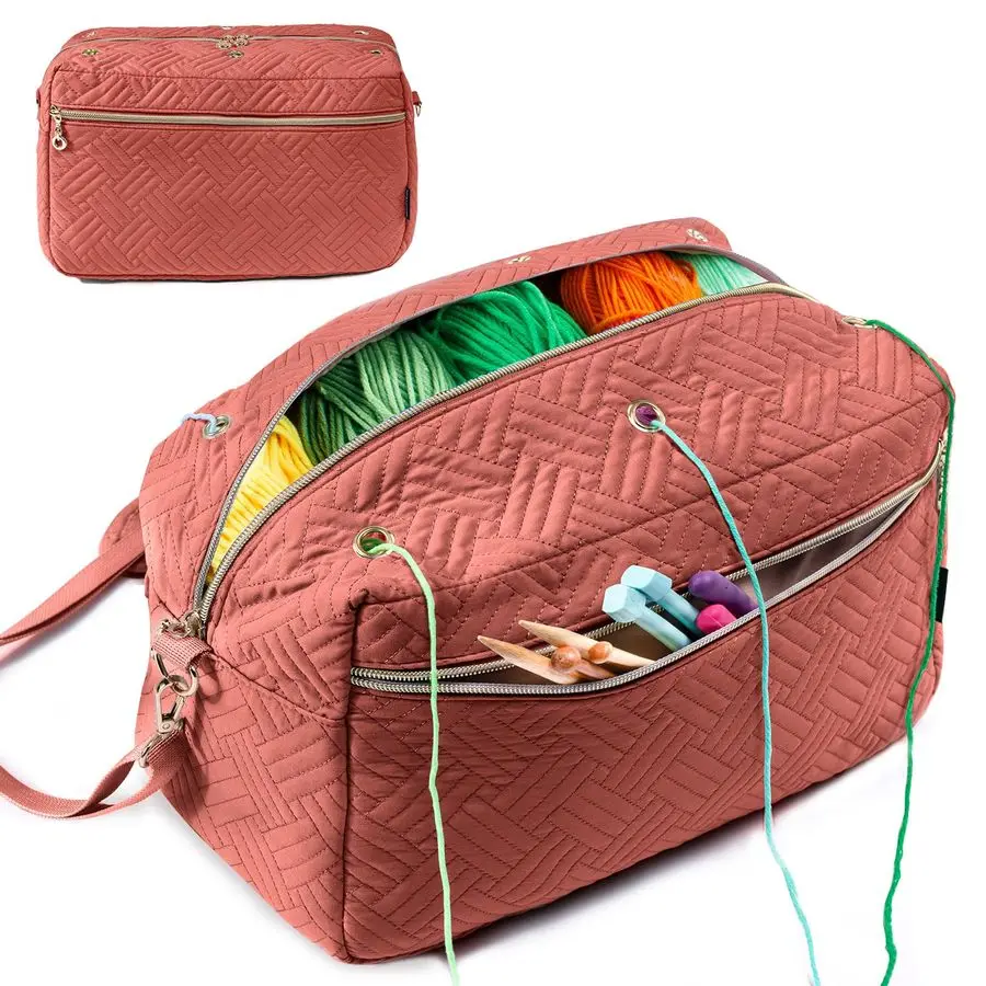 

Bag Organizer Knitting Bag Yarn Storage Organizer Yarn Bag for Crocheting Yarn Holder for Crochet Accessories, Crocheting amp Kn