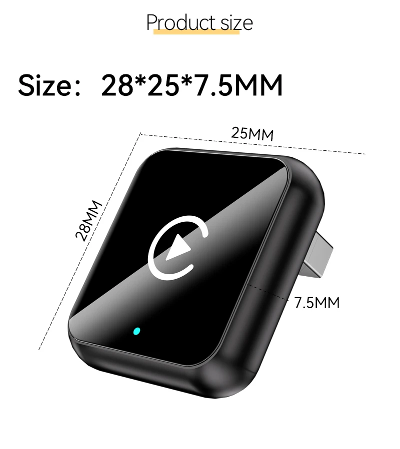 محول Xiaomi 2025 الجديد 2 في 1 اللاسلكي Android Auto & Apple CarPlay لهواوي/شاومي/أوبو/سامسونج توصيل تلقائي التوصيل والتشغيل