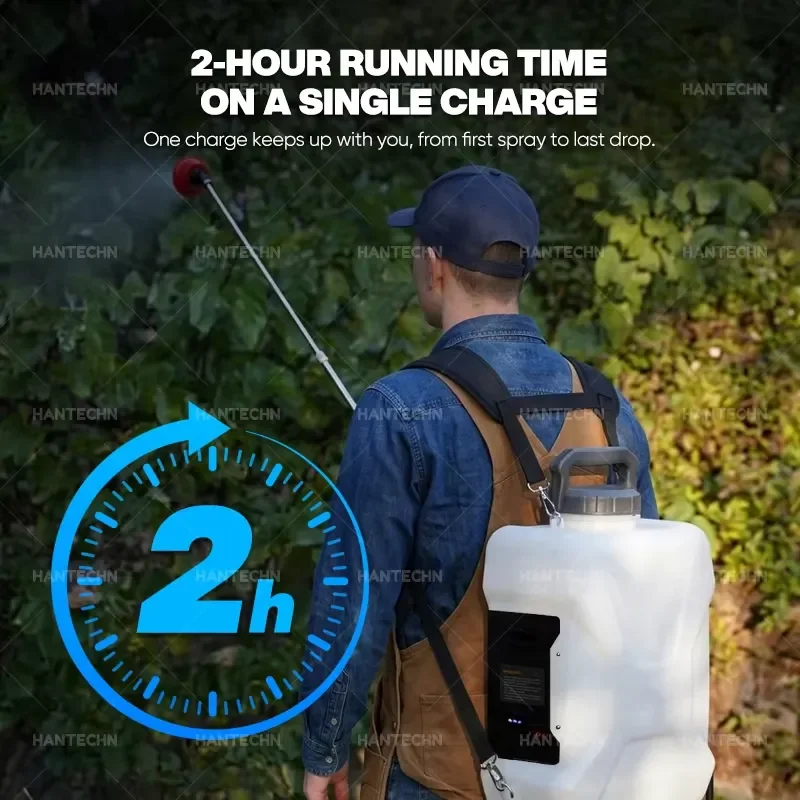 3 Gallon Lawn Garden Sprayer Compatible Backpack Pump Sprayer with 20v Battery for Spraying Plants Watering Weed Cleaning