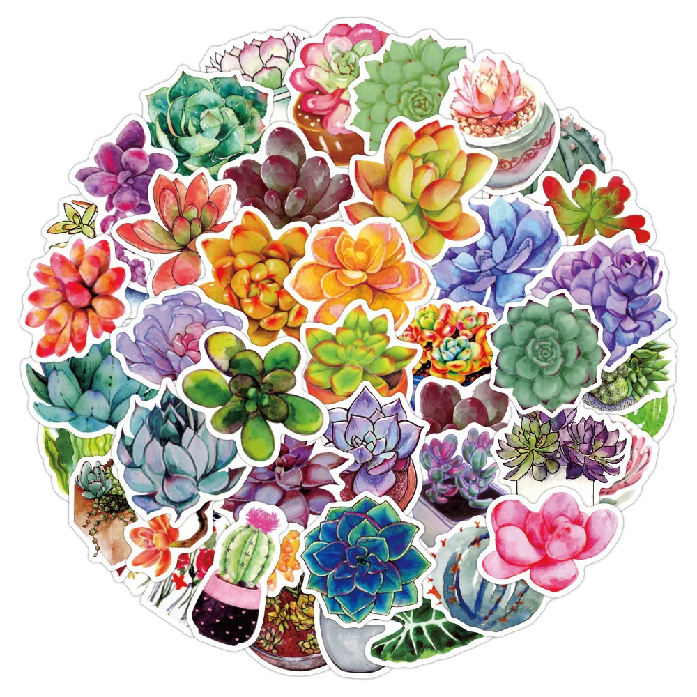 10/30/50PCS VOCO Succulents Cartoon Cool Helmet Graffiti Kids Gift Laptop DIY Scrapbook Luggage Ipad PVC Sticker Wholesale