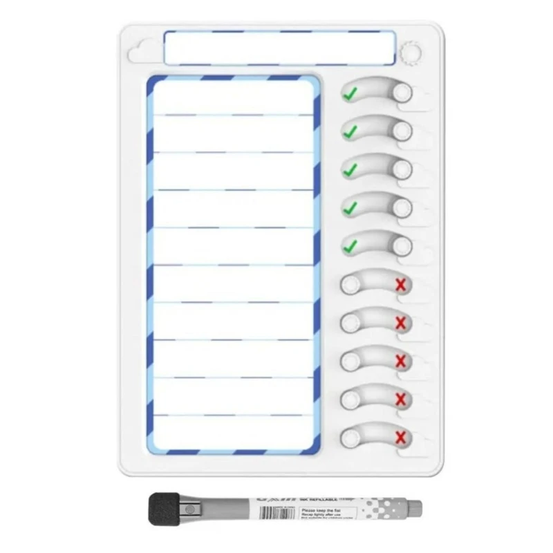 Pizarra lista verificación magnética, borrado en seco, tabla tareas, tabla rutina, herramienta para TDAH, tabla