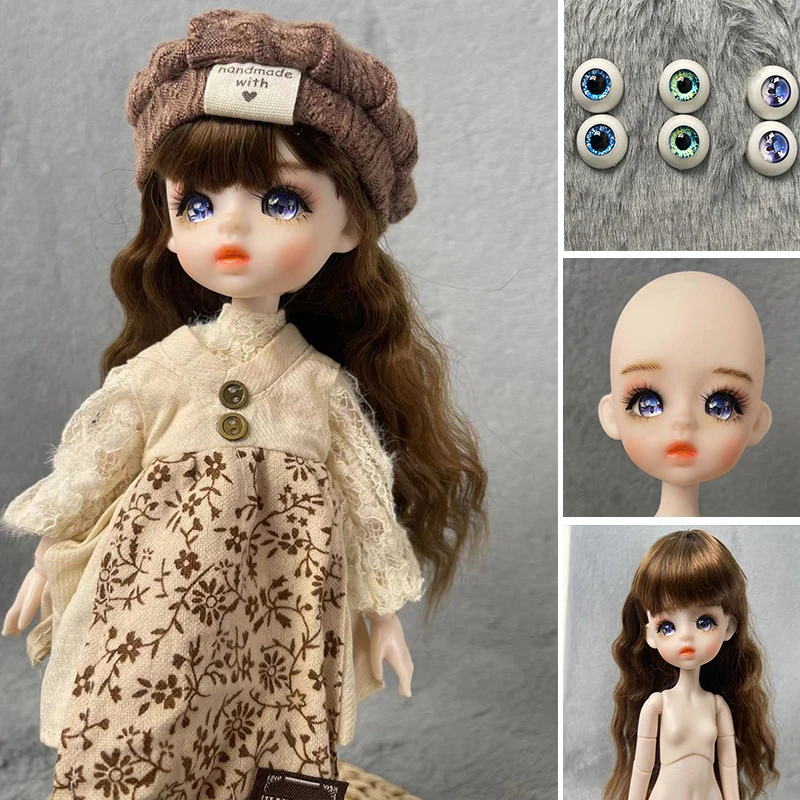 Girls DIY Princess Doll 1/6 BJD Doll Fashion Full Set 28CM Doll with 3 Pair Eyes Kids Girls Doll Toy Birthday Gift