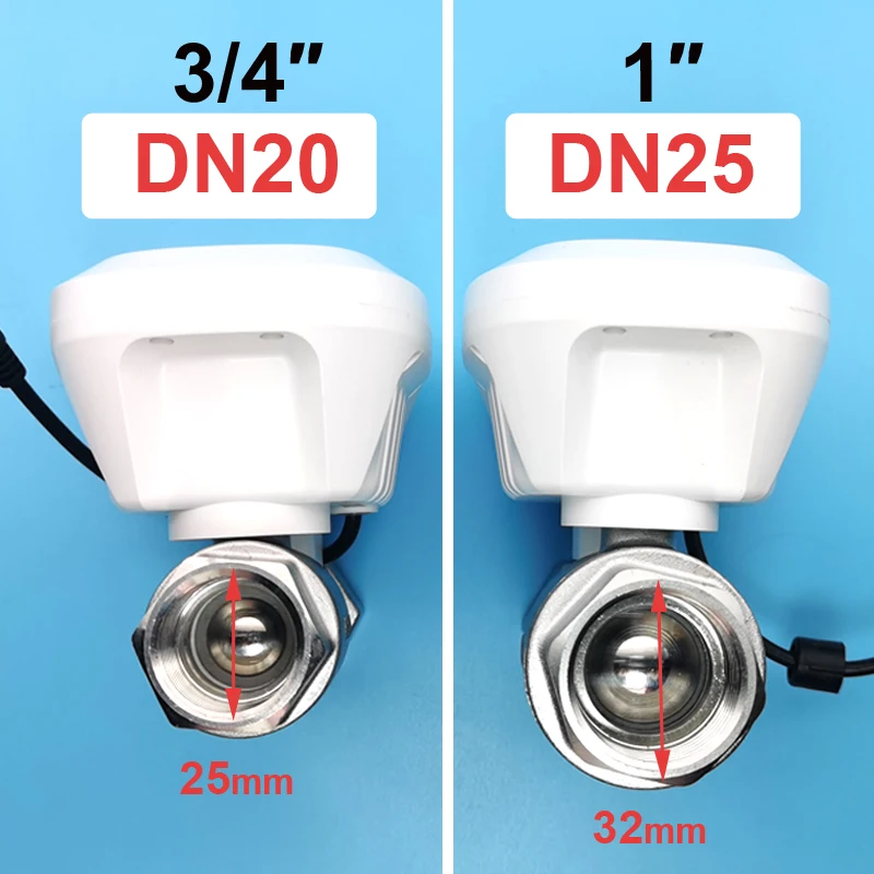 Tuya Smart WiFi Water Valve Water Flow Rate And  Meter Support Hot 120℃ Timer Automatic Shut On/Off DN20 DN25 Pipe