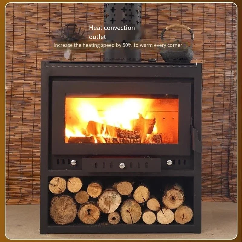 Easy-to-Install Indoor Wood-Burning Fireplace for Home - Quick Setup for Instant Heating