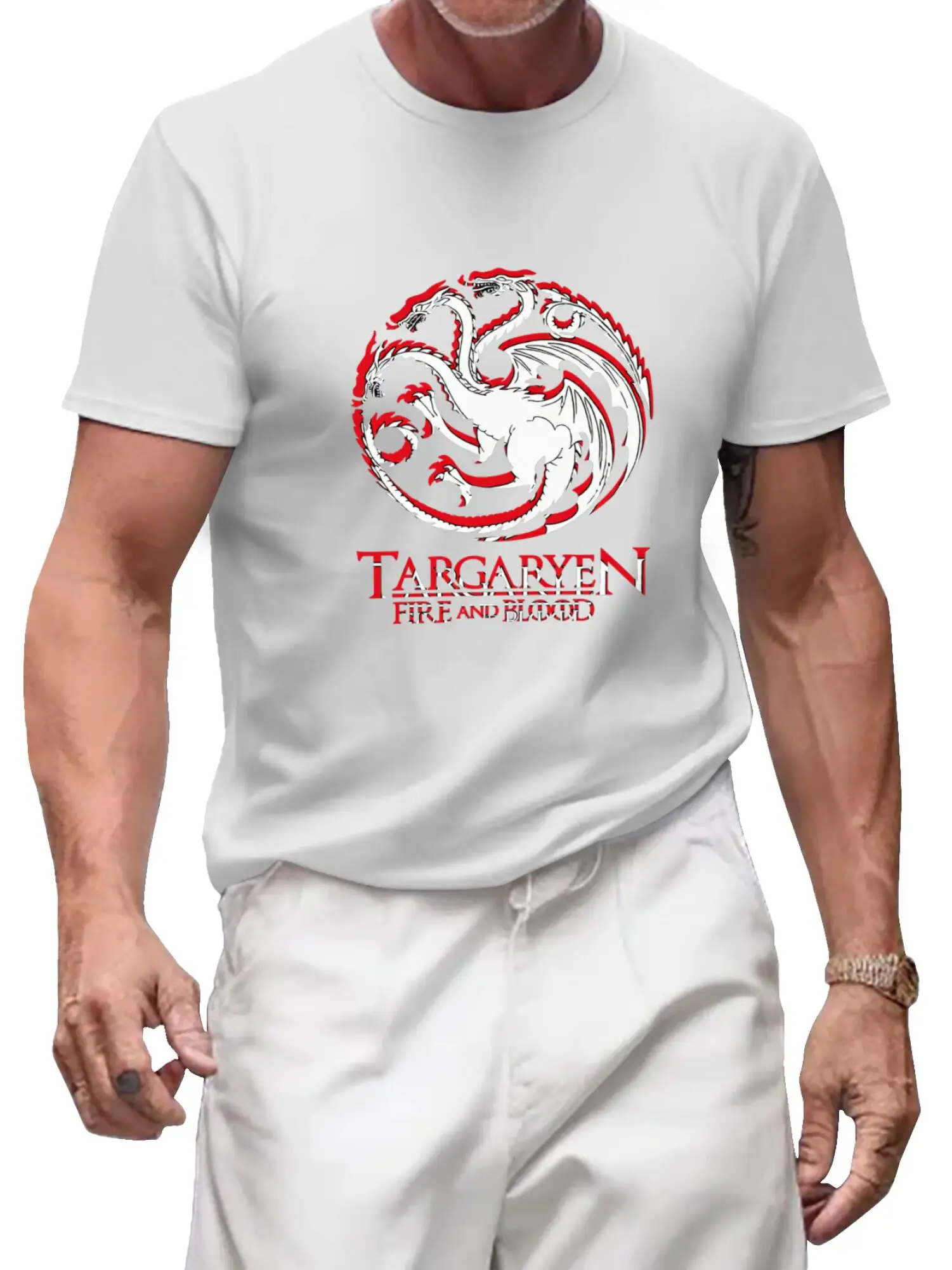 تي شيرت طويل من Game of Thrones Targaryen House GoT Fire and Blood Dragon Mother