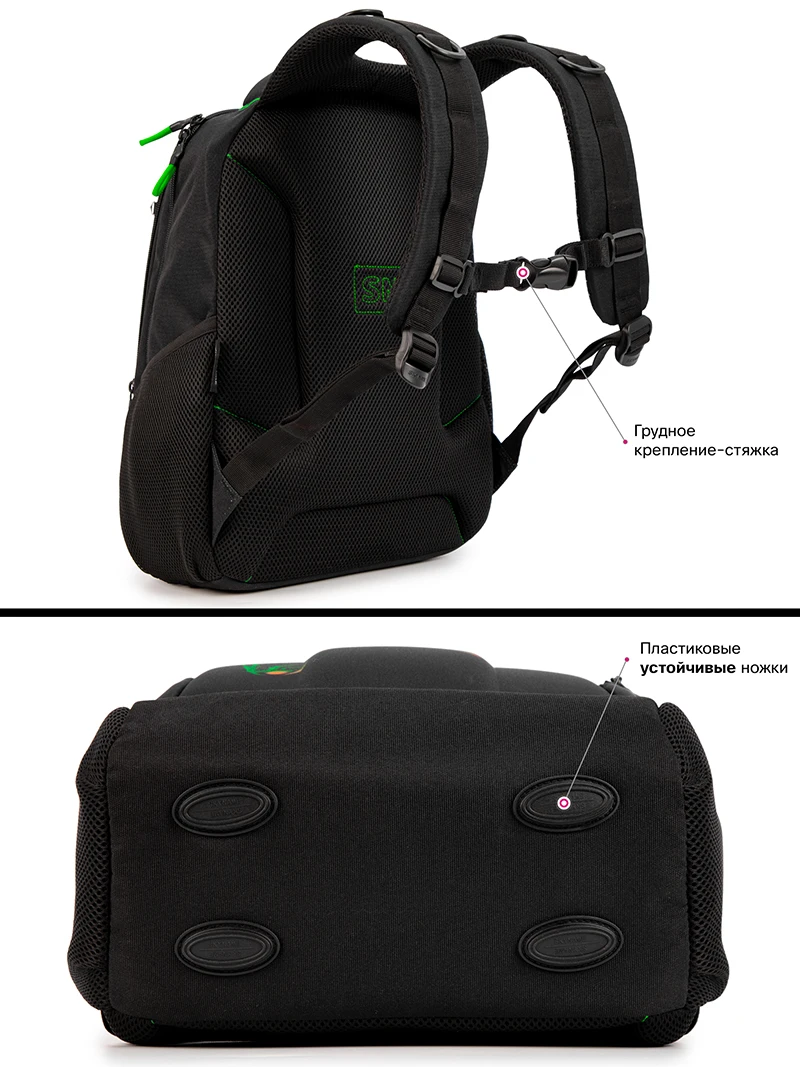 Mochila escolar multifuncional para niños, Mochila ortopédica con patrón de dibujos animados, de marca