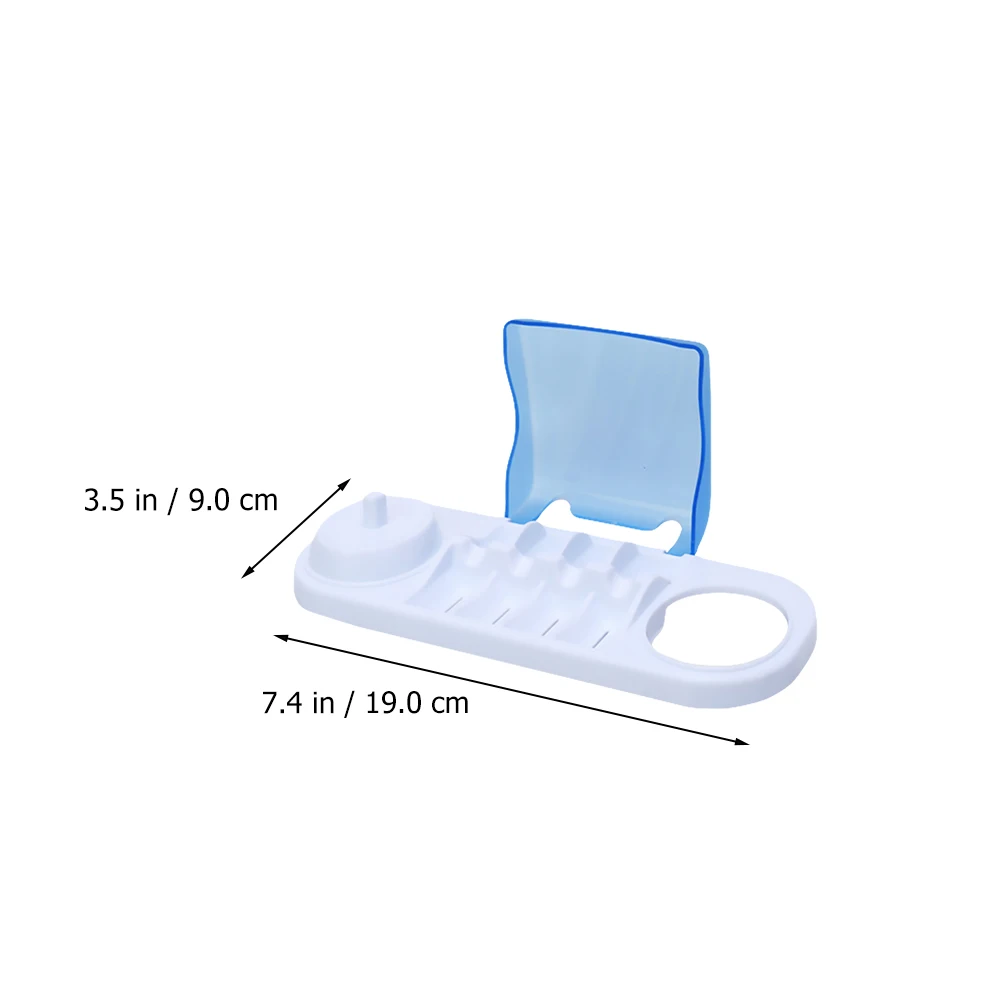 

1pc Electric Toothbrush Head Storage Box for Oral Brush Stand White ABS PC Material 4 Brush Heads Holder Bathroom