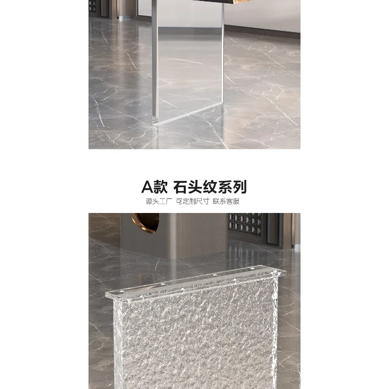 4Cm thick board acrylic water ripple table legs table feet, suspended leg island table table feet T-shaped one-shaped support