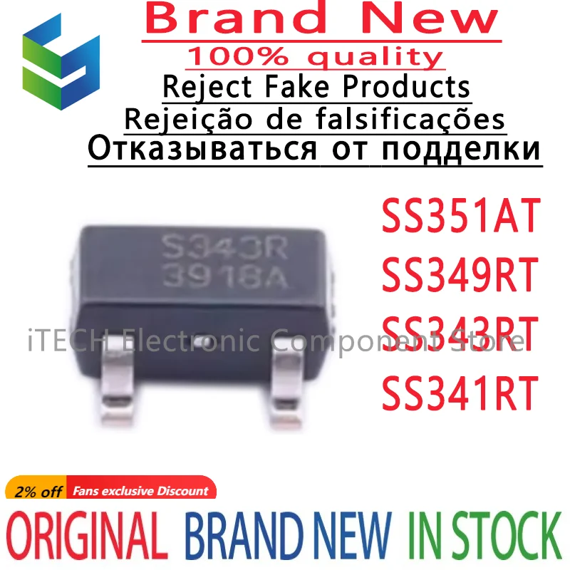 

Оригинальные чипы Ic SS351AT S351A SS341RT S341R SOT-23-3 SS349RT S349R SS343RT S343R SOT-23, 5 шт., новинка 100%