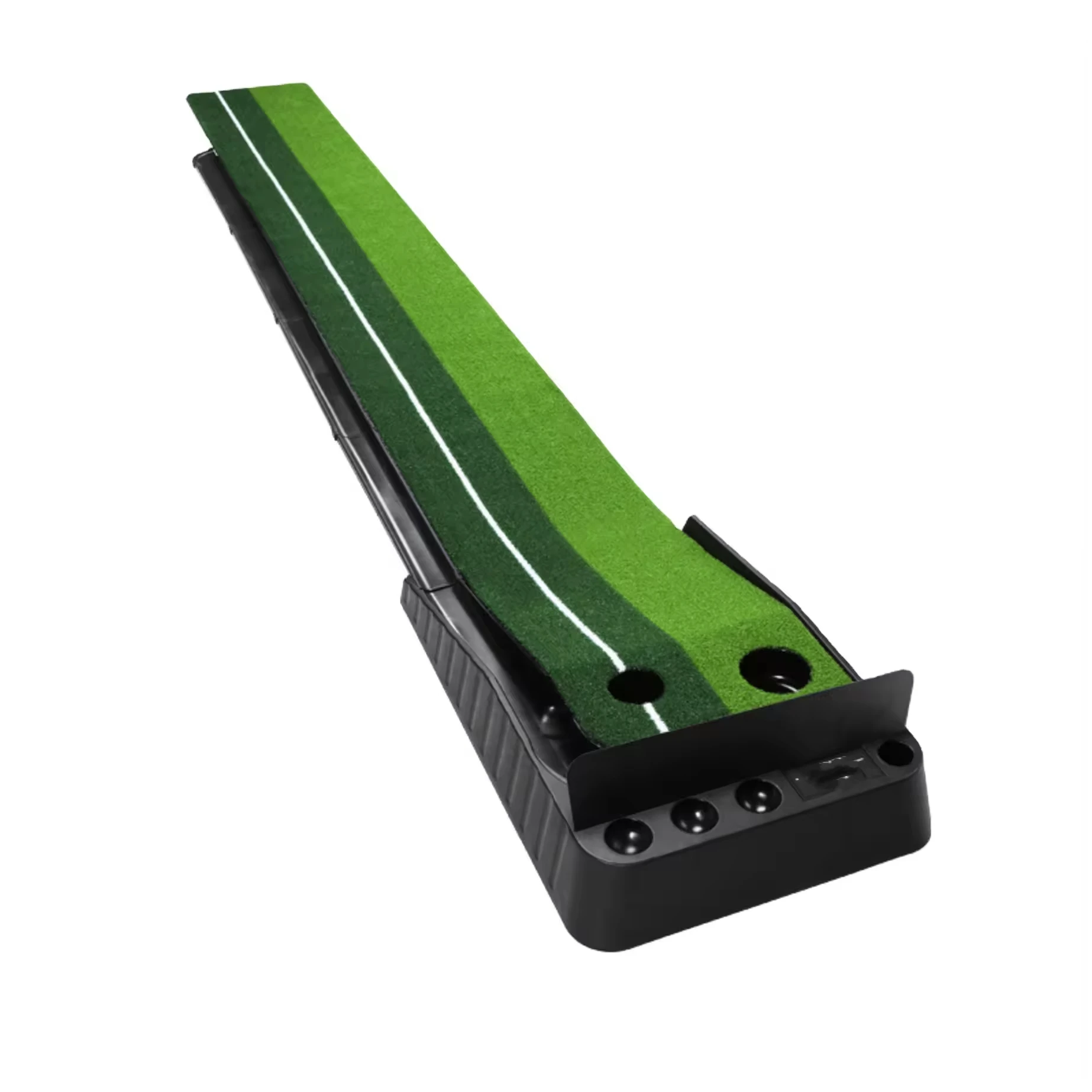 Golf Putting Green Mat With Auto Ball Return System 2 Holes Golf Game Practice Equipment And Gifts