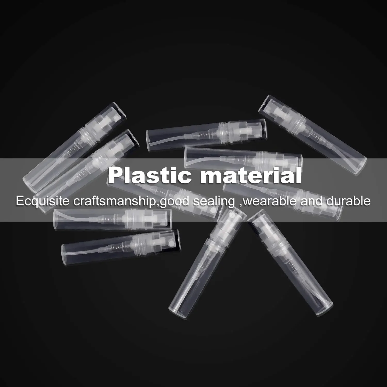 50PCS2ml3ml5ml Leak-proof Plastic Spray Bottle, Mini Perfume Bottle, Lightweight Portable Moisturising Spray Bottle