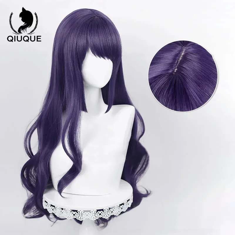 

2025 aaa Anime My Dress-Up Darling Cosplay Marin Kitagawa Wig Sexy Bunny Girl 80cm Short Dark Purple Heat Resistant Synthetic Ha