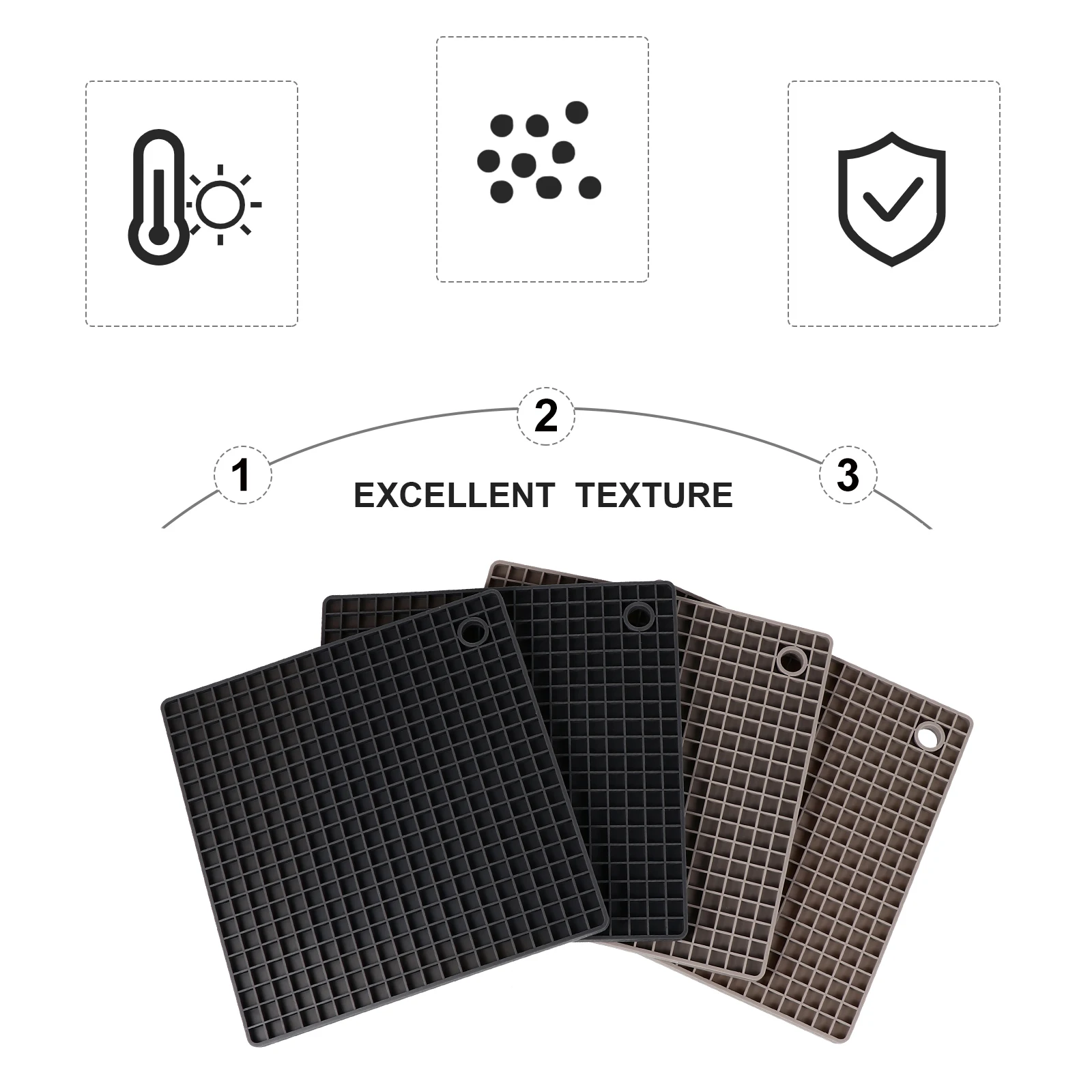 

4 Pcs Pot Mat Set Large Size Heat Resistant Dining Placemat Silicone Mats Hot Pads Table Protector Kitchen Countertop