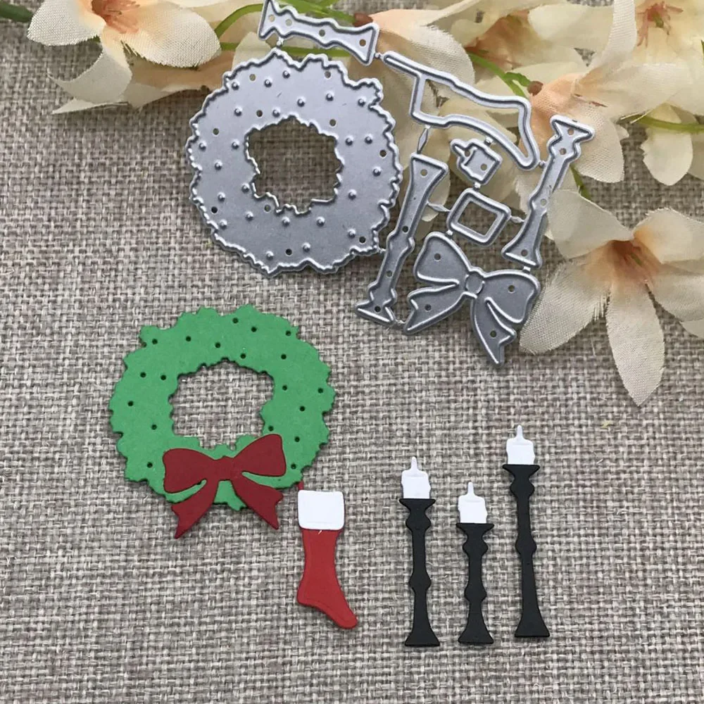 

Свеча, камин, металлические трафареты для резки, трафареты для DIY, скрапбукинга, декоративная форма для высечки ручной работы