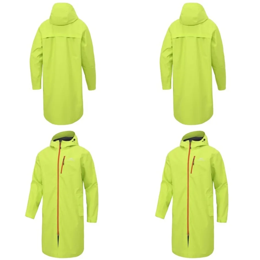 

NORDIC OUTLAND Rain Jacket Men, Waterproof Breathable Long Raincoat with Hood Mesh Lining, Windbreaker for outdoor activities