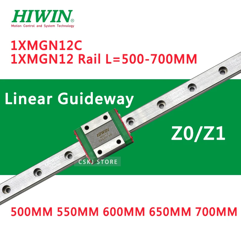 HIWIN MGN12C 500mm 550mm 600mm 650mm 700mm Rail HIWIN MGN12C Linear Rail 500mm 550mm 600mm 650mm 700mm