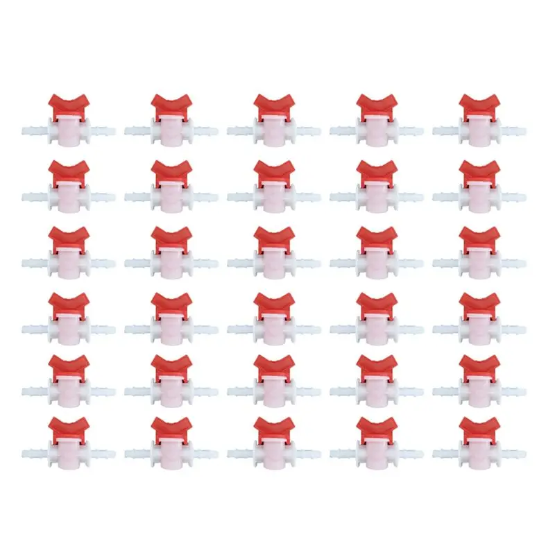 RALCA-30PCS Drip Irrigation Switch Valve Barbed Hose ID Ball Valve For Drip Irrigation Hoses Agricultura Garden K08-08