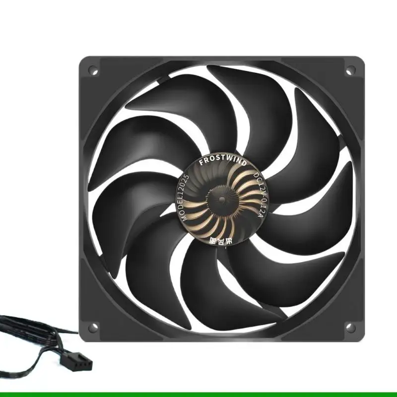 U55C 12025 12 ซม.PWM อุณหภูมิควบคุม CPU พัดลมระบายความร้อนที่เงียบสงบการก่อสร้างโลหะพลาสติก
