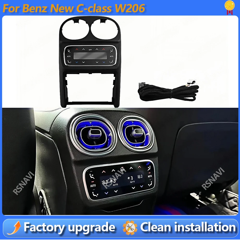 

Rear LCD Conditioner Air Vent Panel Switch Touch Screen For Mercedes Benz New C Class W206 Car Rear Air Vent AC LCD Control