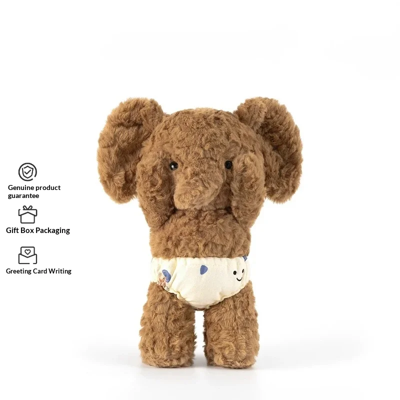 

HERBERRY Shy Elephant Plush Toy Soft Cute Stuffed Animal Plush Doll Sleeping Hug Pillow Birthday Gift For Women Bedroom Decor