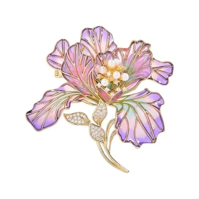  Sophisticated Floral Jewelry Pin Brooch Featuring Handmade Pearls Enhancement