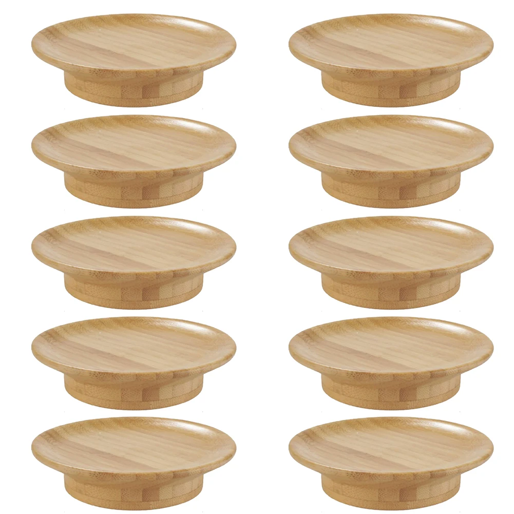 10PCS Wine Glass Topper Wine Prevent Red Wine Splashing For Appetizer Plates Desserts Bamboo Wood Cup Lid Kitchen Utensils