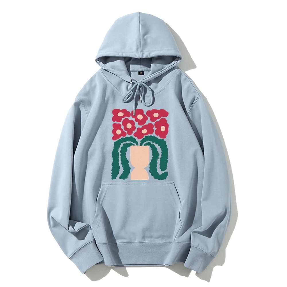 

Boho Cactus Flowers Floral Minimalist Matisse Abstract Botanical Nature Aesthetic Casual Hoodie Women’s Autumn Winter Sweatshirt