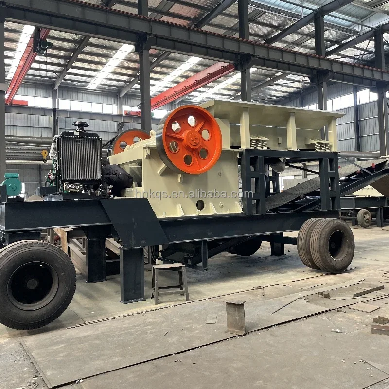 PE220*350 Mobile Portable Jaw Crusher Heavy Duty Mining Stone Crusher Machine For Quarry And Mine Use