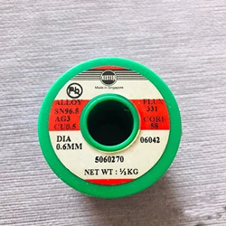 15m American Kester Lead-Free Silver Solder Wire With 3% Silver Wire Diameter Of 0.6mm, Used For Soldering Headphone Audio Wires