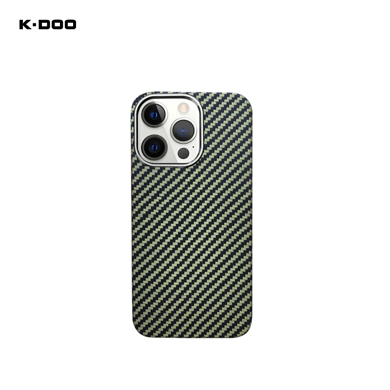 Imagem -06 - Kzdoo Capa Protetora Luxuosa Kevlar Case de Fibra de Carga sem Fio Caixa de Telefone para Iphone 15 14 13 12 Pro Max 13 Mini