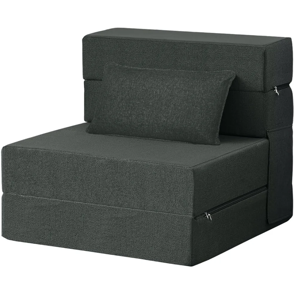 

Convertible Folding Sofa Bed - Sleeper Chair With Pillow Rooms and Sofas Furniture Offers Single Size Portable Folding Chairs