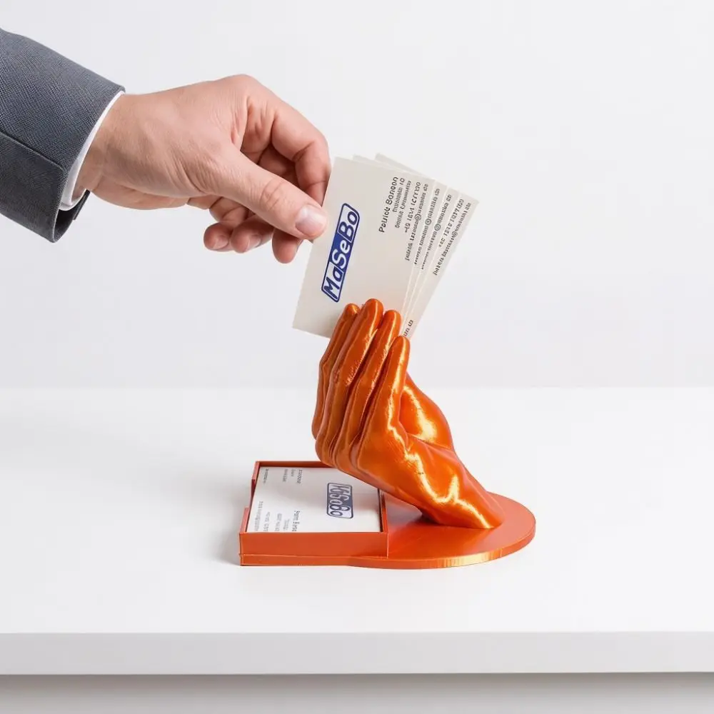 Creative Design Hand Shaped Card Holder Palm Style Modern Art Desktop Card Stand Minimalist Design Artistic Style