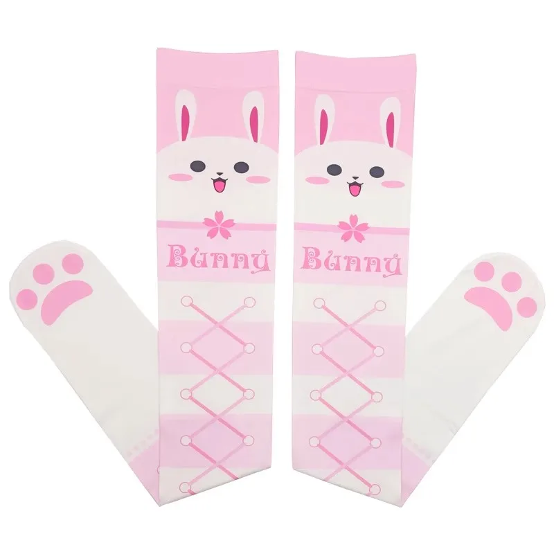2025 New Lolita Kawaii Socks Fashion Stockings Casual Polyester Thigh High Over Knee High Socks Girls Womens Long Knee Sock