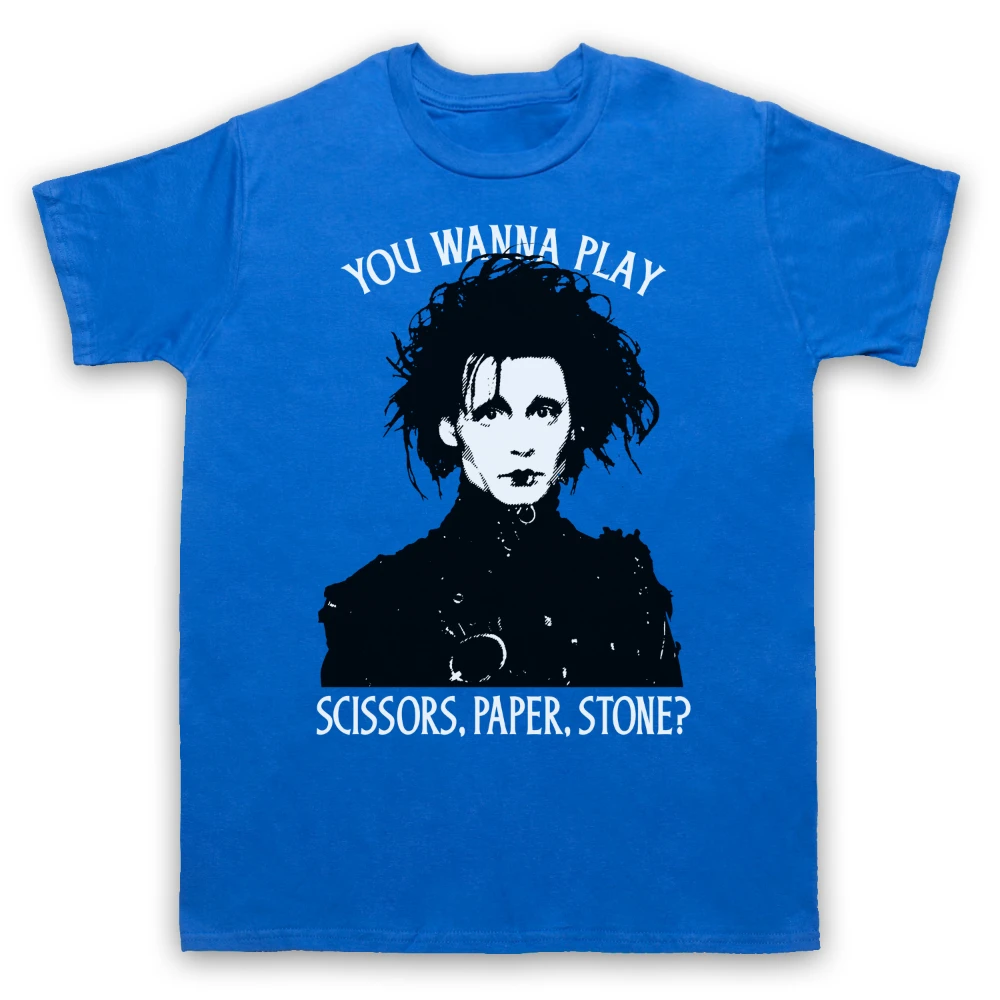 تي شيرت Edward Scissorhands Johnny Depp Fantasy Movie للجنسين تي شيرت كاجوال مريح من القطن الخالص عالي الجودة ملابس الشارع الشهير
