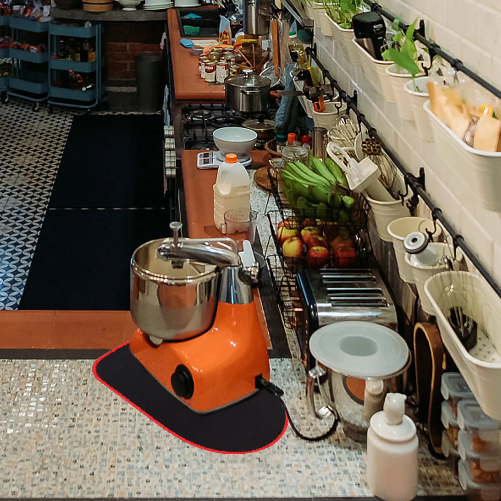 

Stand Mixer Slider Mat Rubber Non-Slip Premium Quality Fine Stitching Edges for Kitchen Use Stable Work Surface Protection