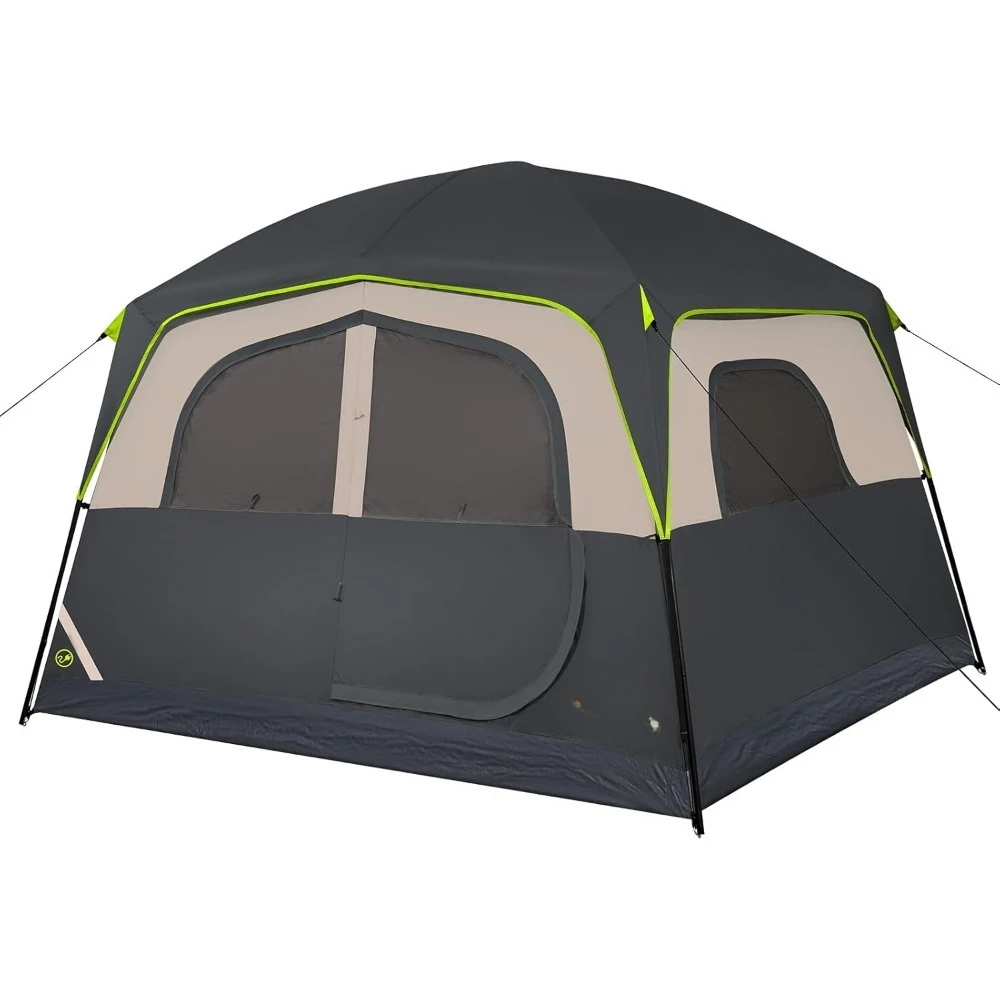 

Portable Tent 6 Person Tents for Camping,Waterproof Easy Setup Camping Tent with Rainfly,with 5 Large Mesh Windows and Carry Bag