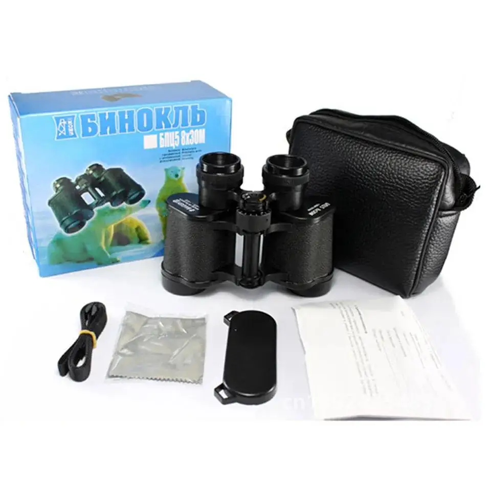 Full Metal Genuine Baigish 8x30 Binoculars Russian Military Professional Telescope Eyepiece For Hunting Camping Long Range